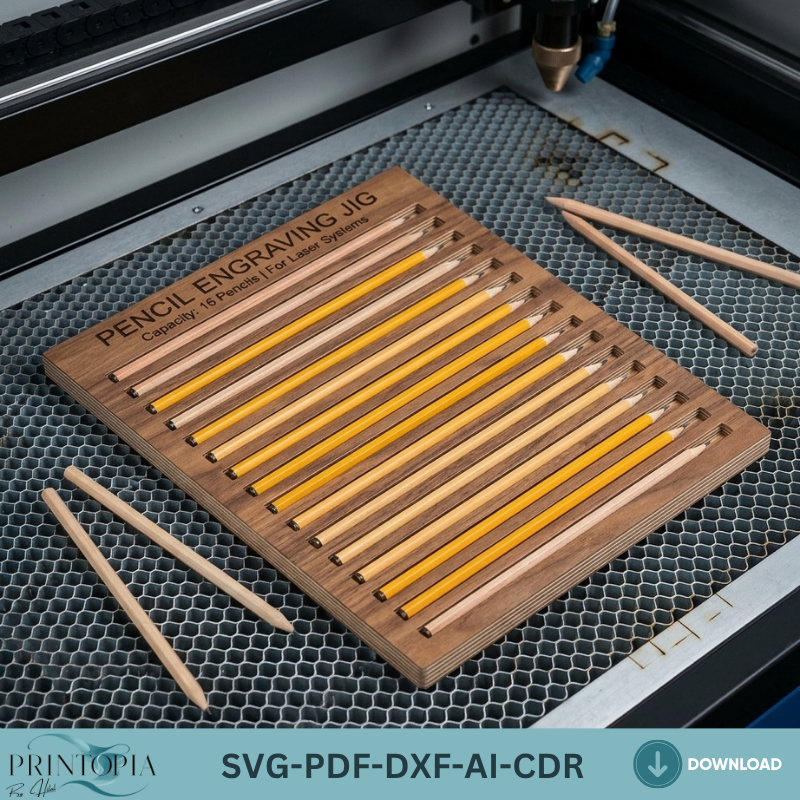 Square Jig Template Bundle for Laser Cutting - Multiple Sizes Jigs for Wood Engraving 152