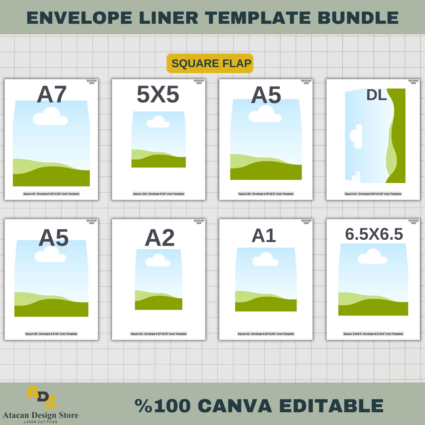 Customizable Envelope Liner Templates: 18 Designs for Any Occasion 739