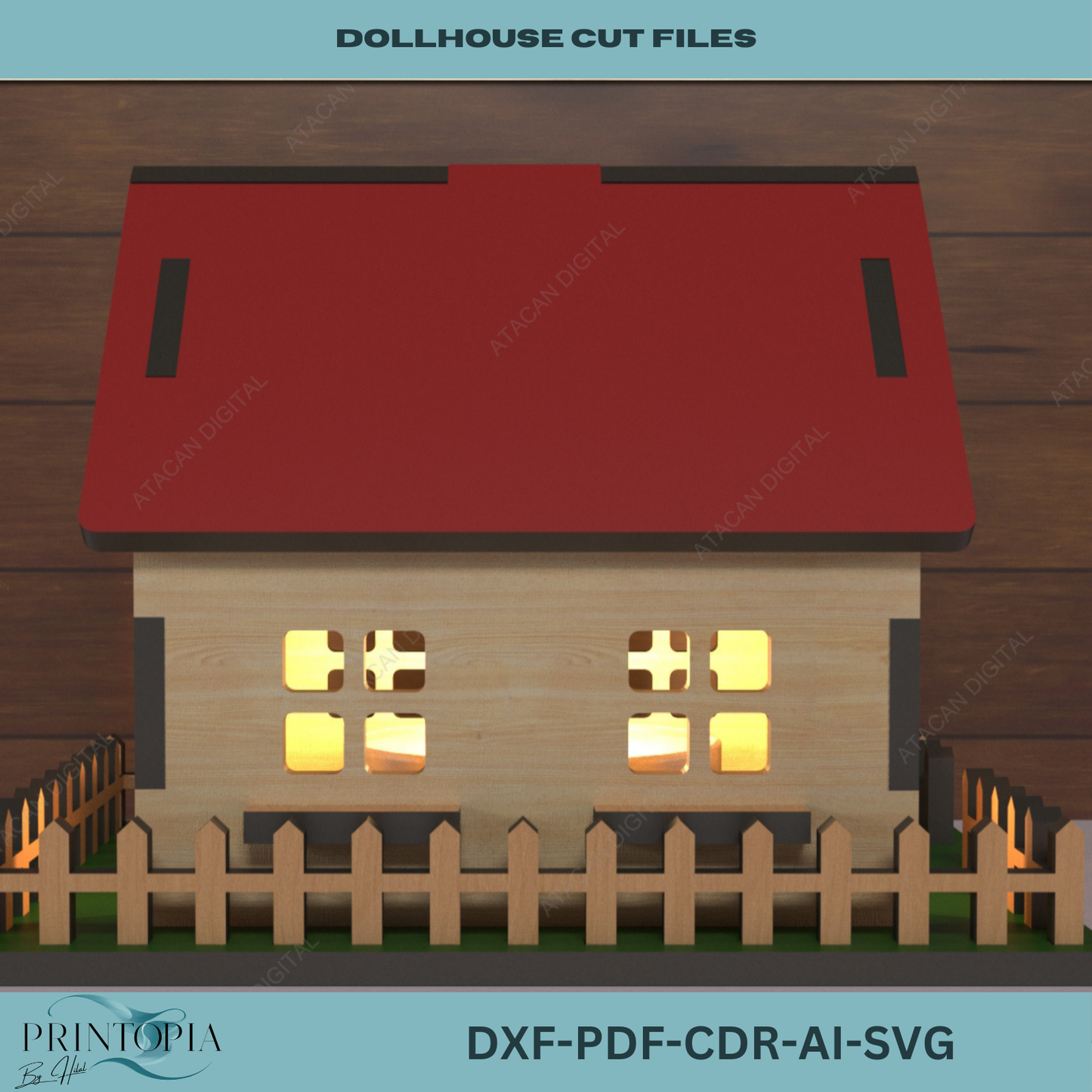 Dollhouse Laser Cut File Bundle Perfect for Woodworking, DIY Miniature House Projects 131