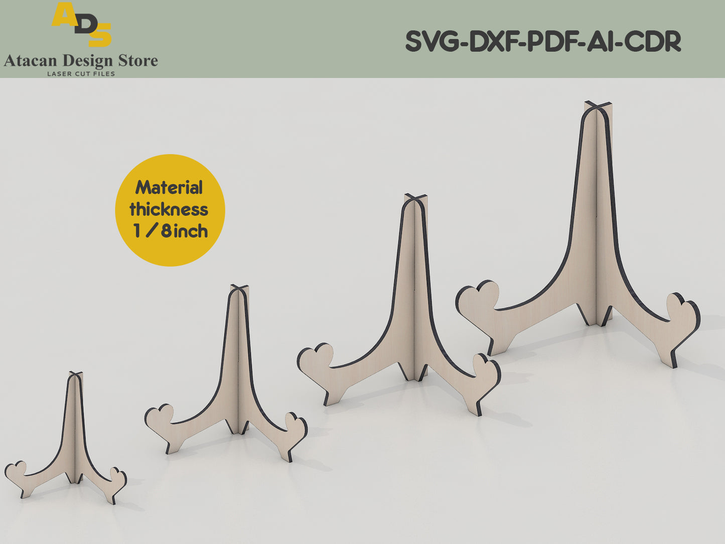 Classic Plate Display Stand - Versatile Laser Cut Files for Home and Shop 402