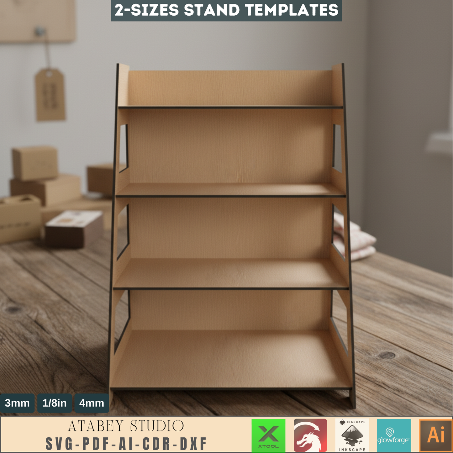DIY 3 and 4 Tier Gift Card Display Stand - Perfect for Retail Showcase 617