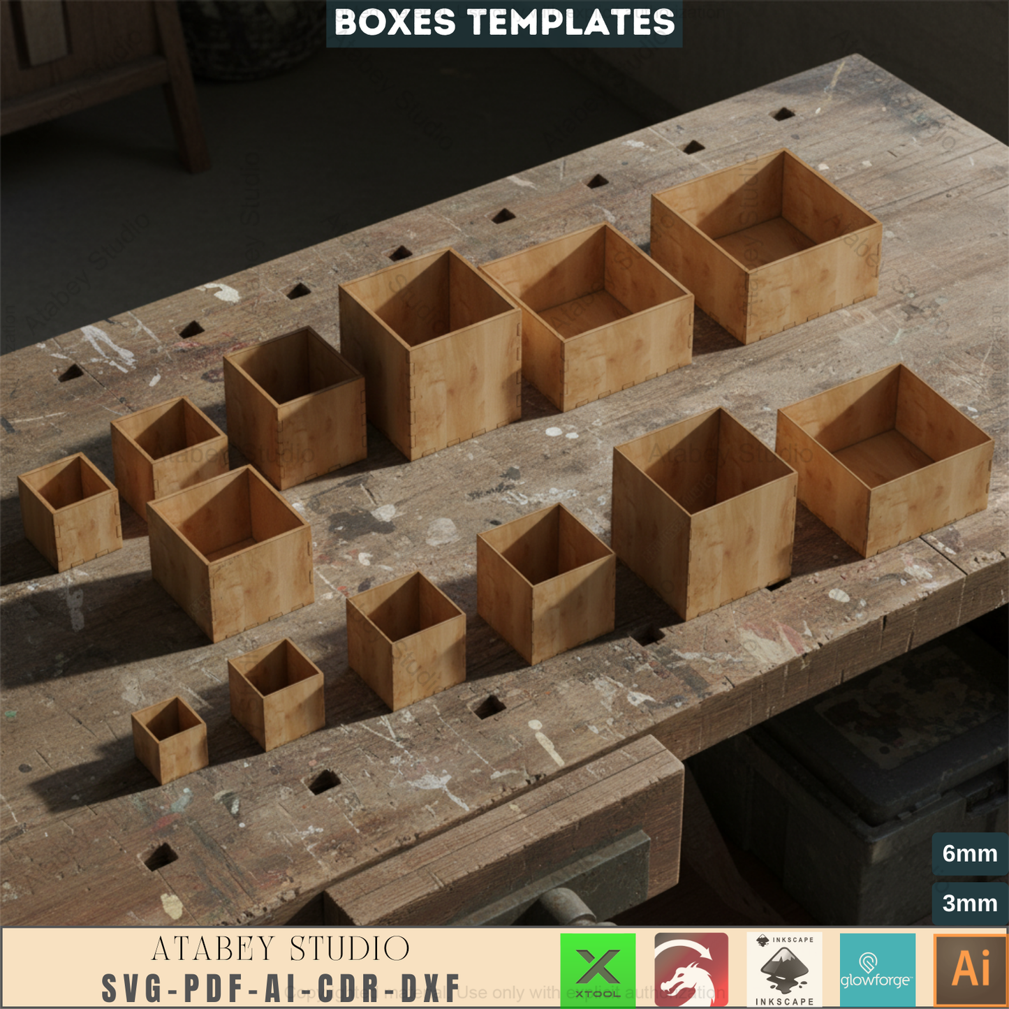 Laser Cut Wooden Box Designs - Easy DIY Craft Projects for All Occasions-Versatile Wooden Box Plans 655