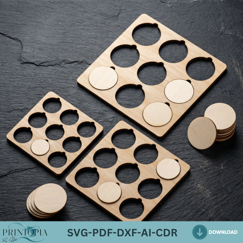 Round Jig Template Bundle for Laser Cutting - Perfect for Engraving Projects 151