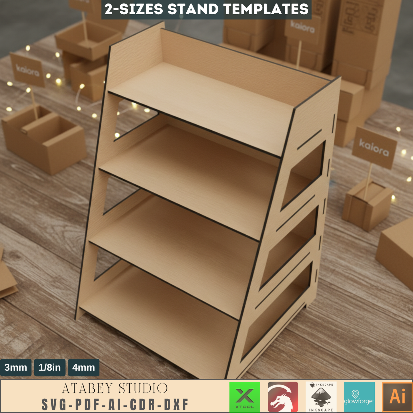 DIY 3 and 4 Tier Gift Card Display Stand - Perfect for Retail Showcase 617