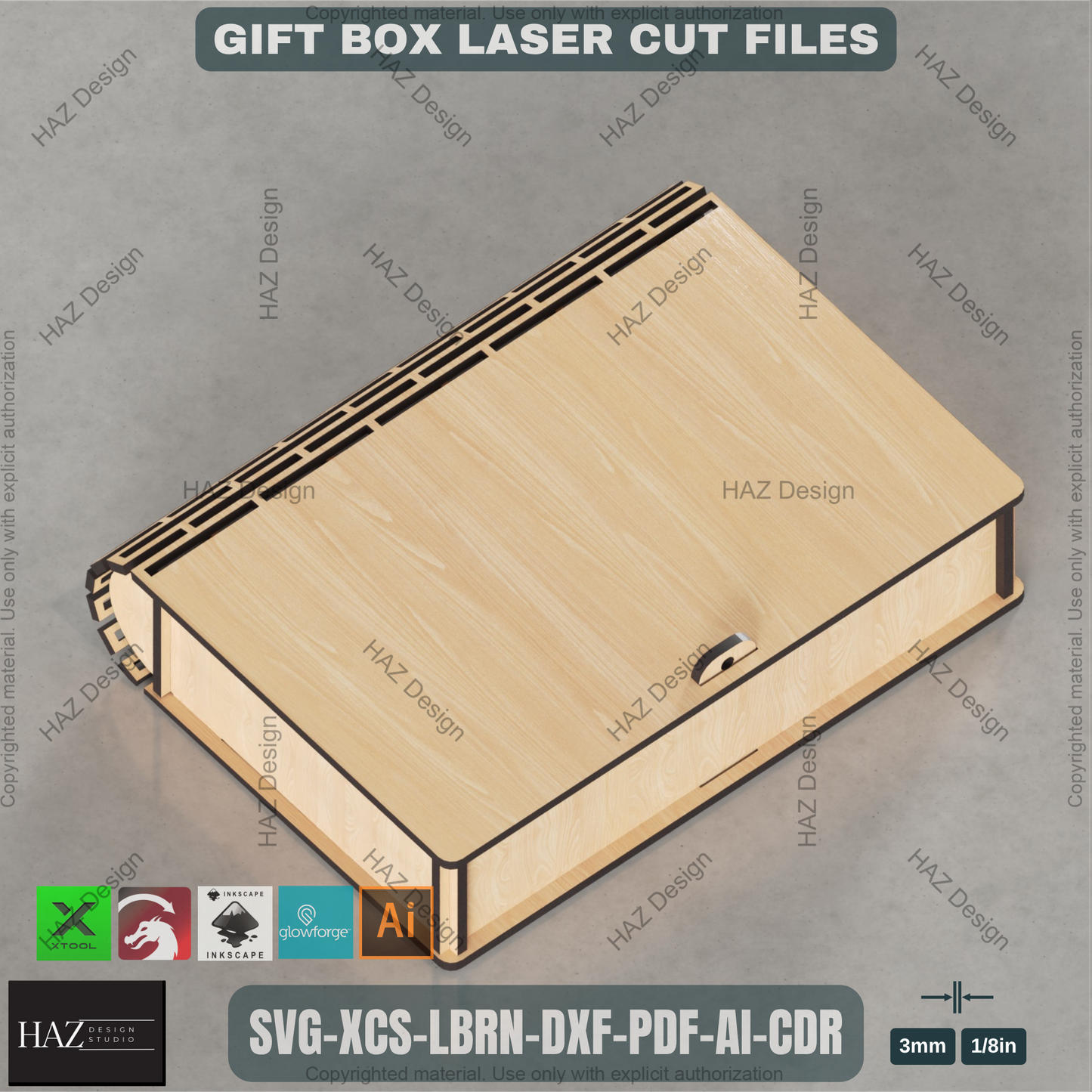 Elegant Laser Cut Memory Box SVG, Wooden Gift Box Plan for Glowforge, Decorative Keepsake Box File with Slatted Lid for xTool