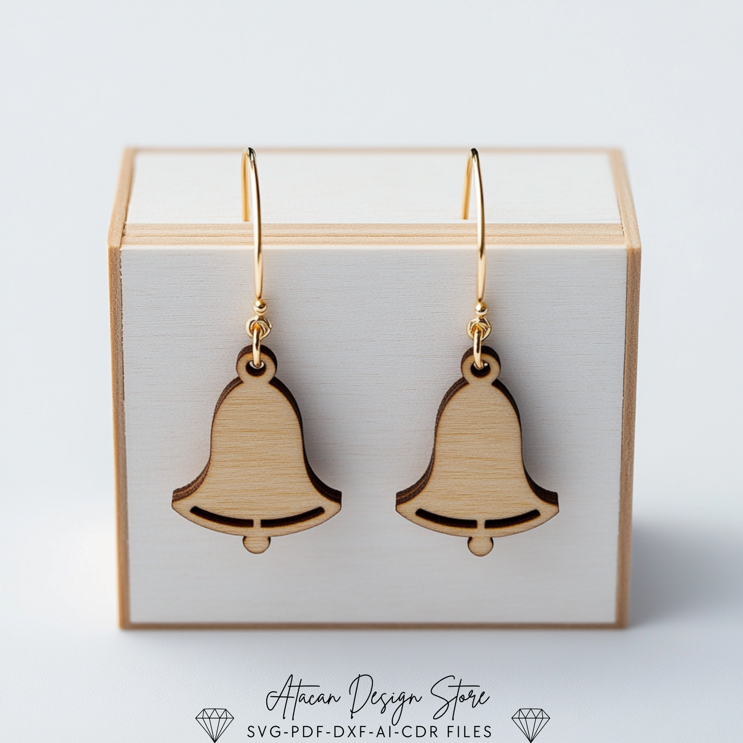 Christmas Earring Template Bundle - Laser Cut Ready Bells, Snowflakes, Santa, and More 710