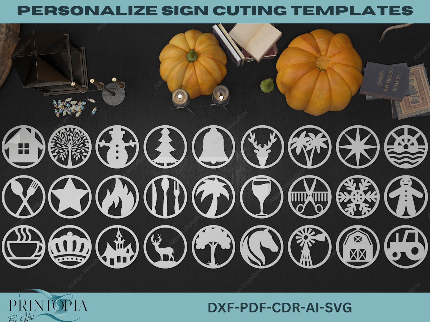 Customizable Sign Cutting Templates – Perfect for Cricut, Silhouette, Laser Cutters & More 128