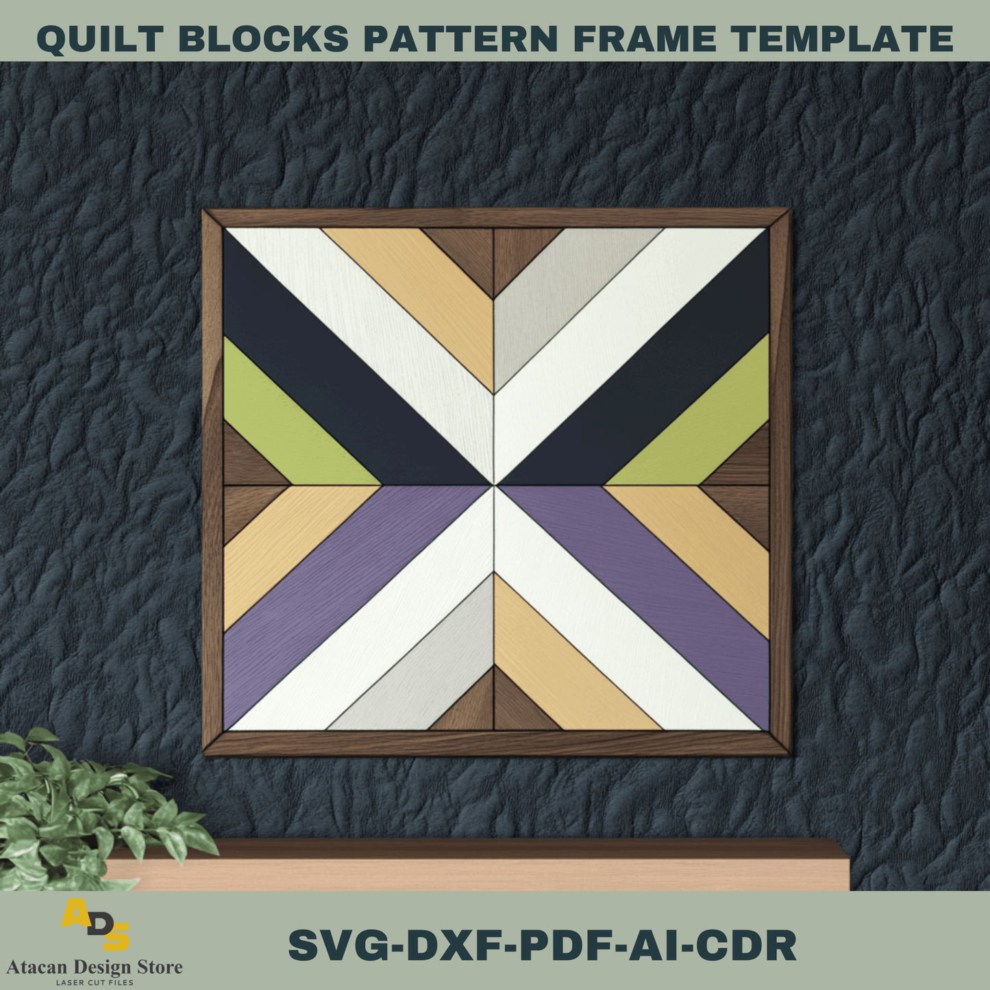 Digital Quilt Block SVG Templates for Barn Wood Art – Perfect for Laser Cutting 754