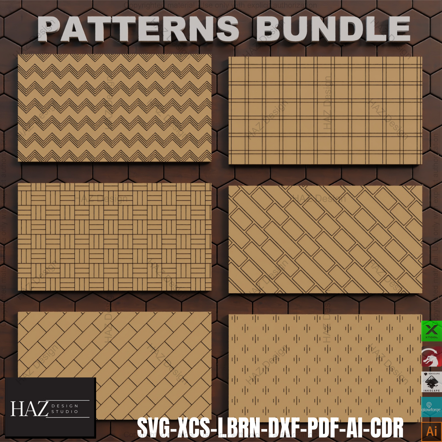 Geometric Pattern Bundle: Seamless Art for Laser Cutting & Engraving,Versatile Pattern Designs: Perfect for Laser Cutters and Engravers! 402