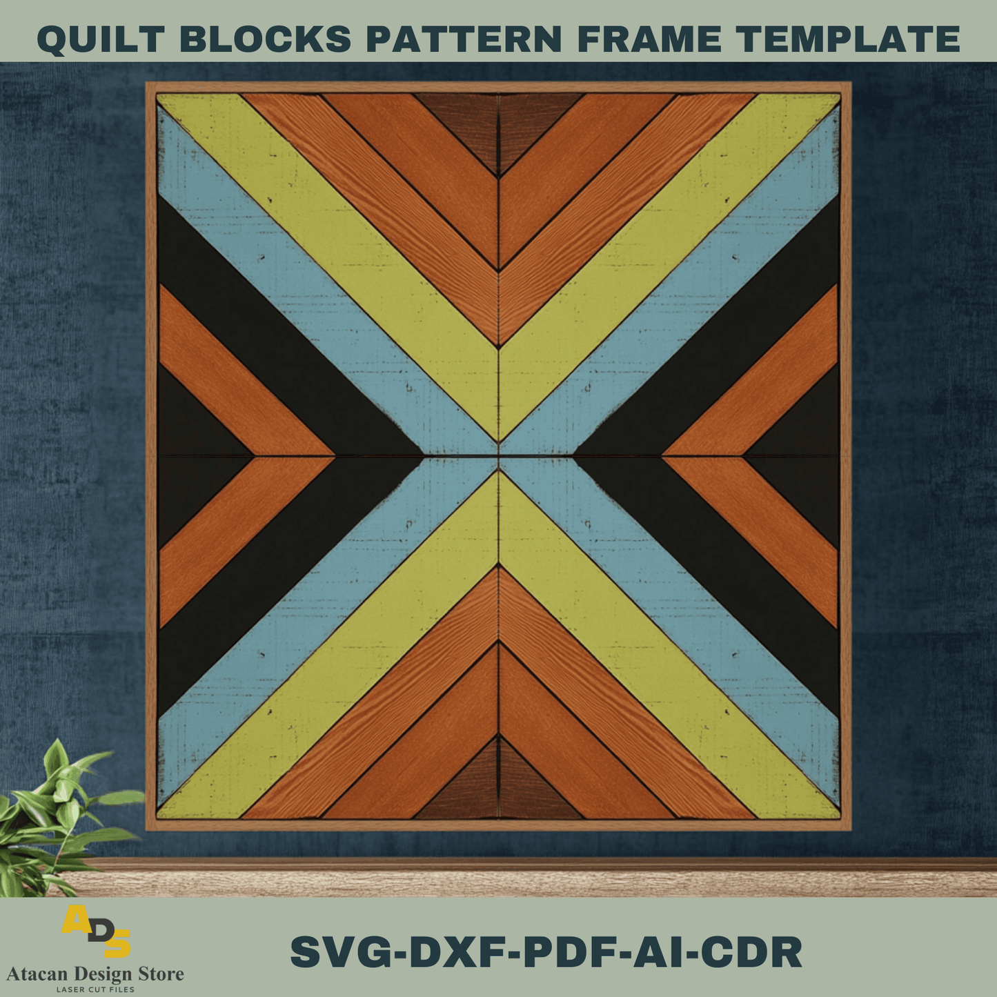 Quilt Block Pattern Templates for Laser Cutters – Create Rustic Wall Decor Easily 755