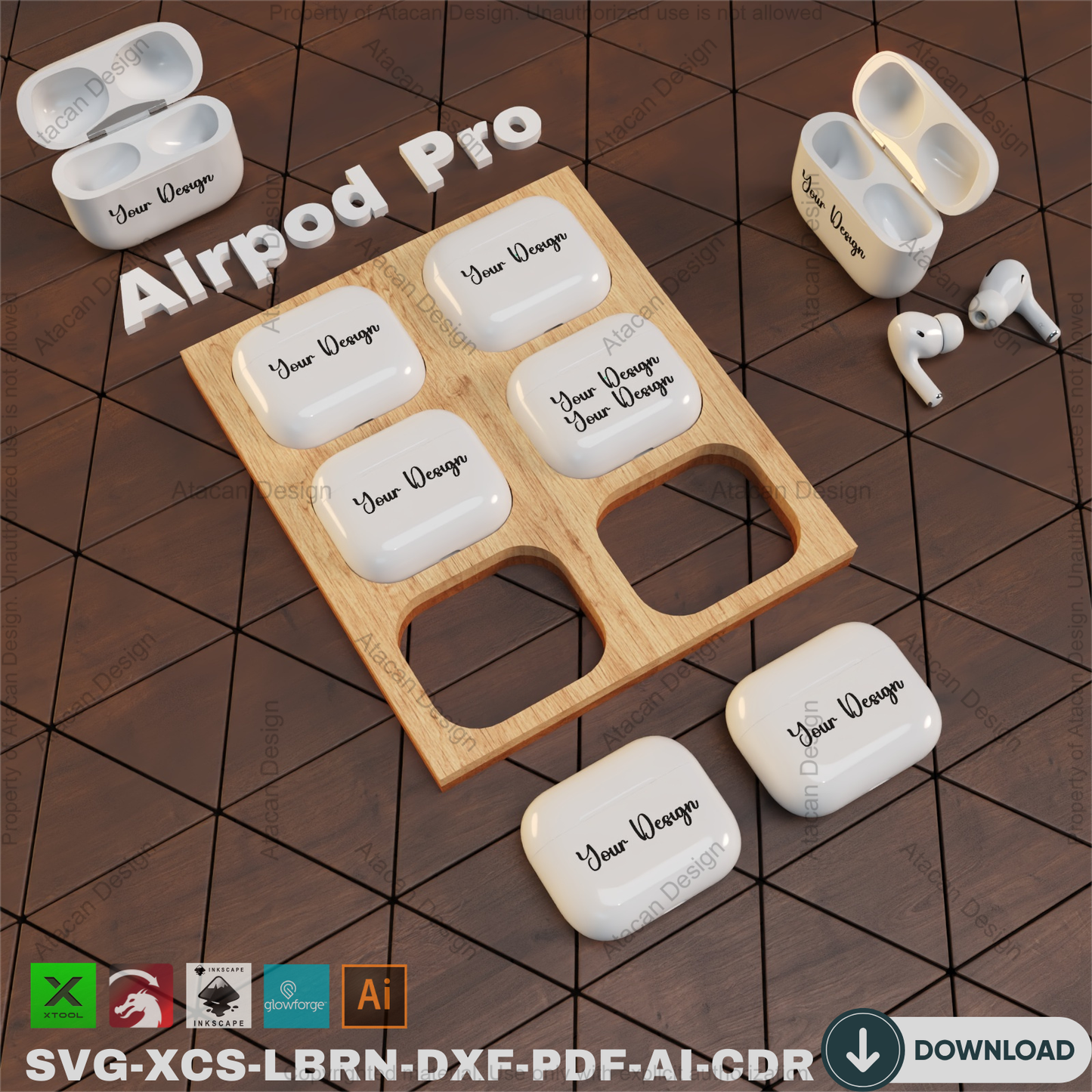 Airpod Jig - Laser Engraving Template, All Generations SVG Vector,Laser Cut Airpod Jig - Engraving Template, All Airpod Models 866