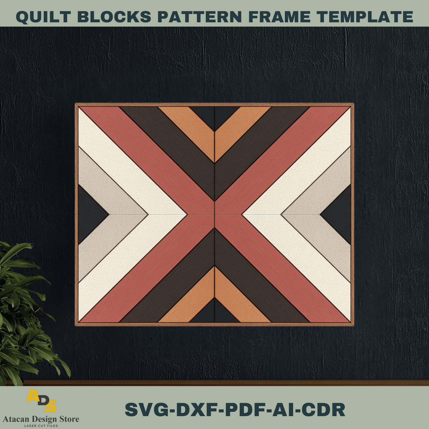 Quilt Block Pattern Templates for Laser Cutters – Create Rustic Wall Decor Easily 755