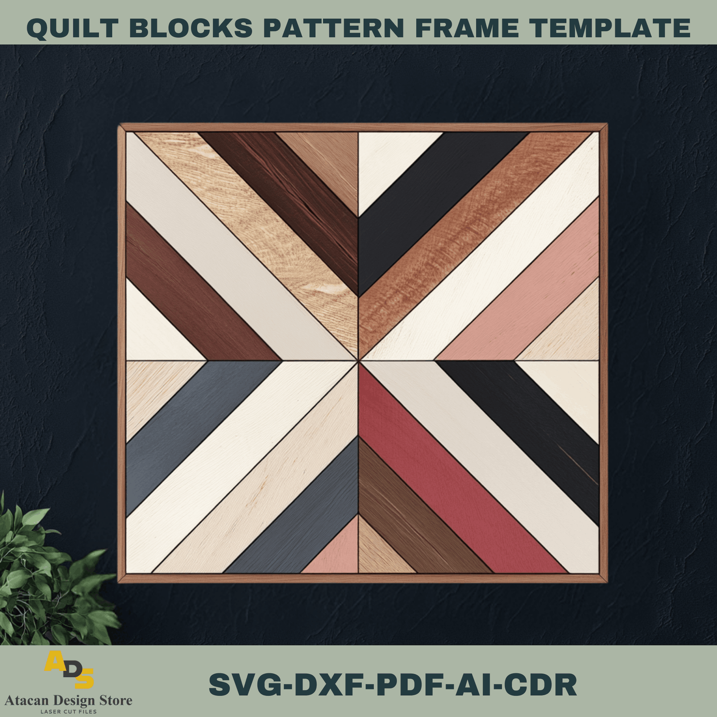 Quilt Block Pattern Templates for Laser Cutters – Create Rustic Wall Decor Easily 755