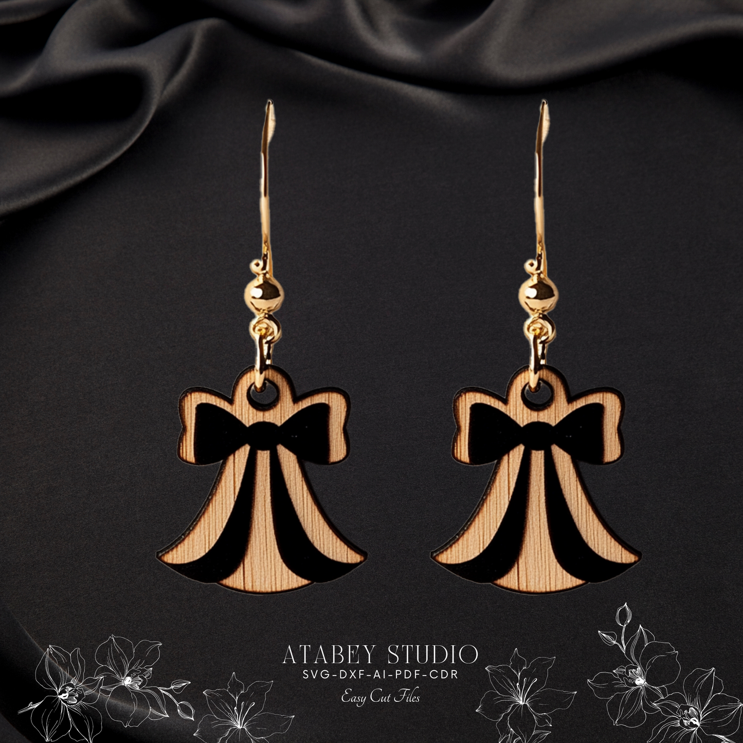 Angel & Bell Earrings Bundle - Perfect for Laser Cutting Machines Holiday Jewelry Creations 884