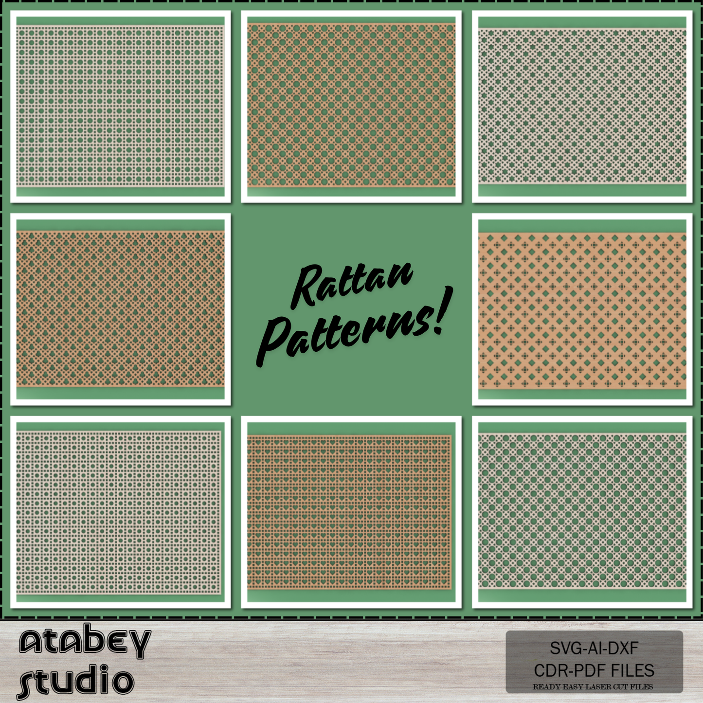 Rattan Cane Seamless Patterns Bundle - Boho Chic Decor & Basket Weave Designs - Rattan Weaving Pattern Collection 783