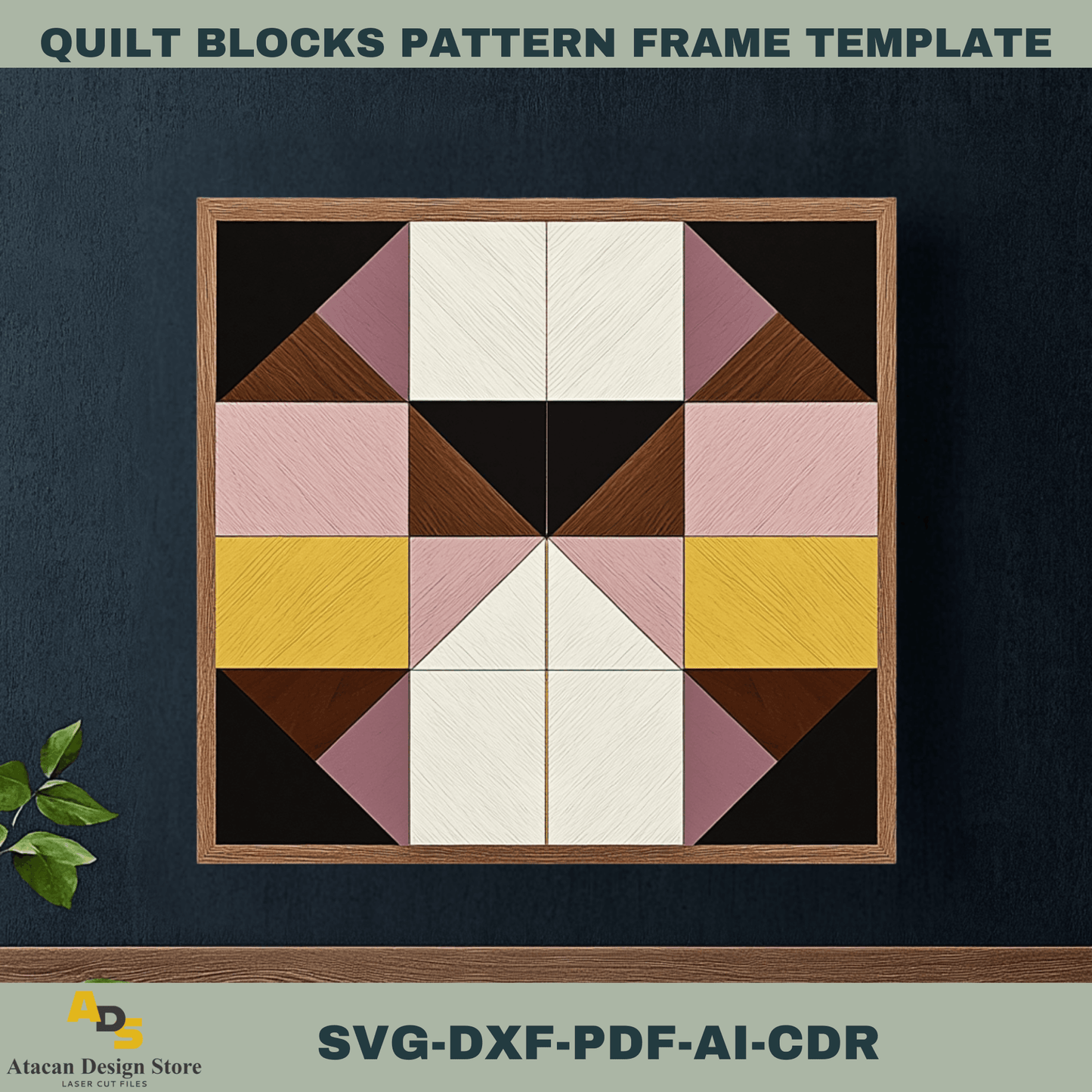 Versatile Quilt Block Templates Bundle - Ideal for Laser Cutting & Creating Elegant Wall Art 757