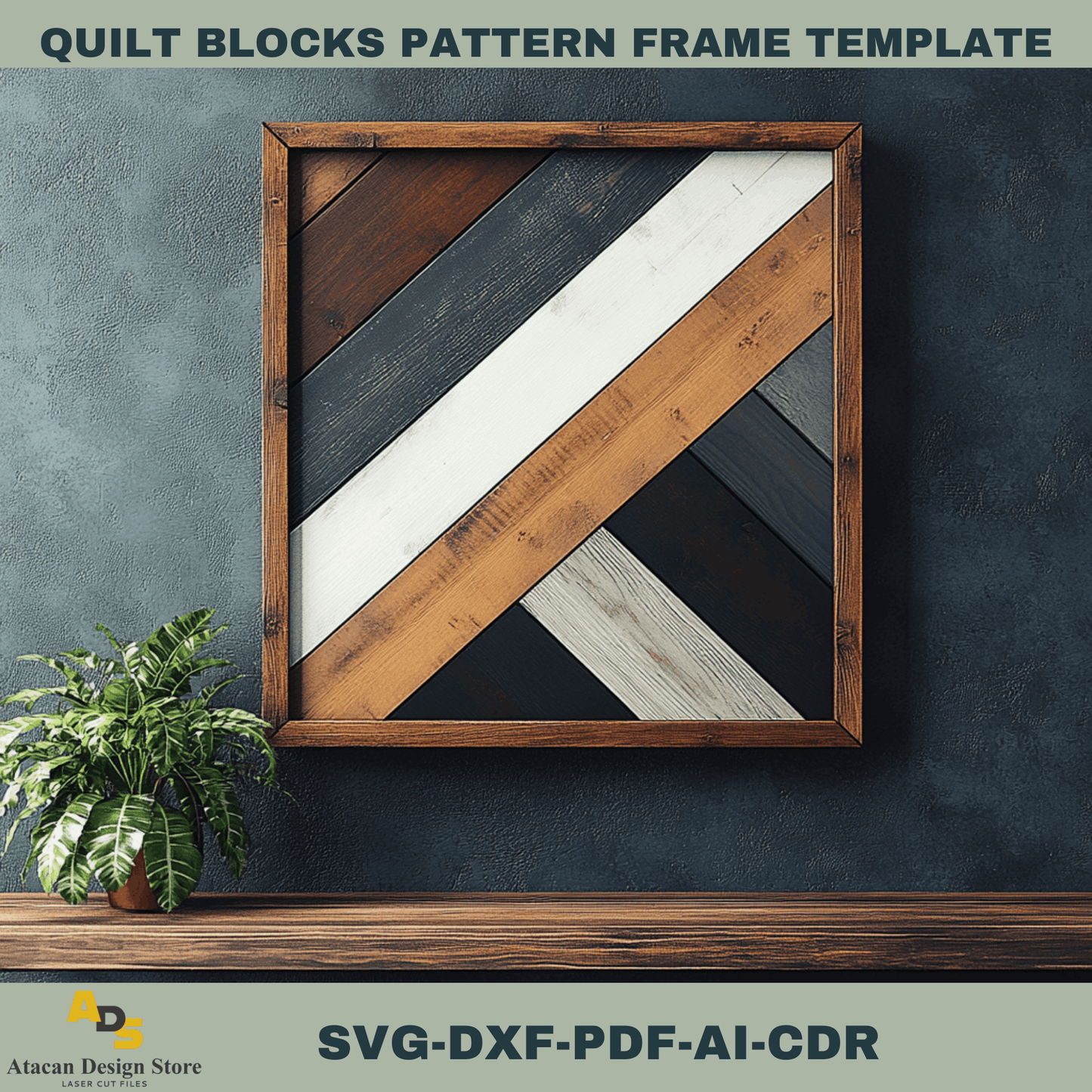 Versatile Quilt Block Templates Bundle - Ideal for Laser Cutting & Creating Elegant Wall Art 757