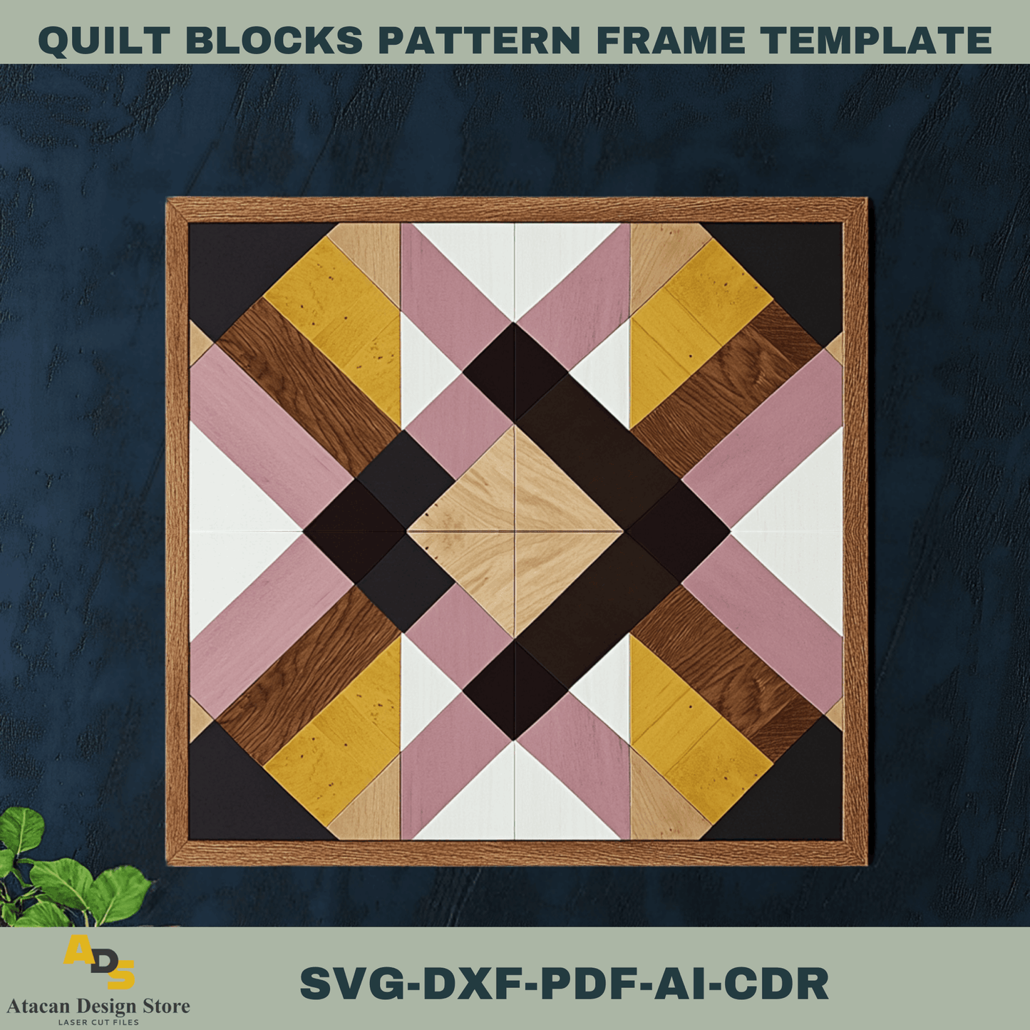 Versatile Quilt Block Templates Bundle - Ideal for Laser Cutting & Creating Elegant Wall Art 757