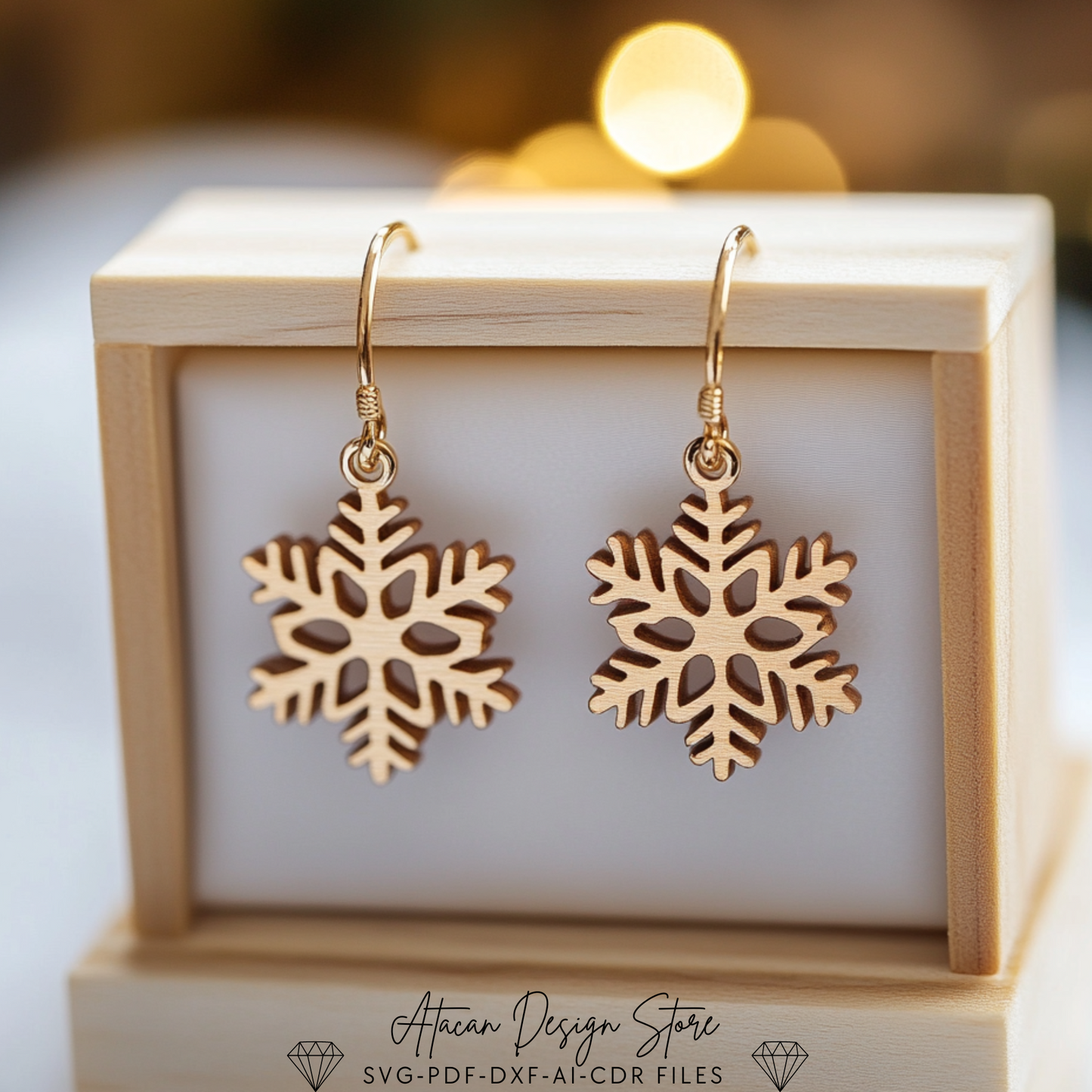 Christmas Earring Template Bundle - Laser Cut Ready Bells, Snowflakes, Santa, and More 710
