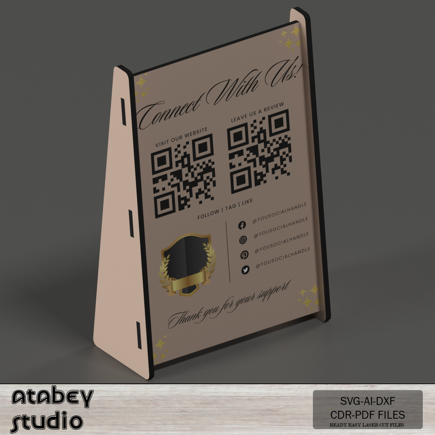 Personalized Social Media QR Code Sign for Easy Connection / Customizable Mini QRCode Sign and More 858