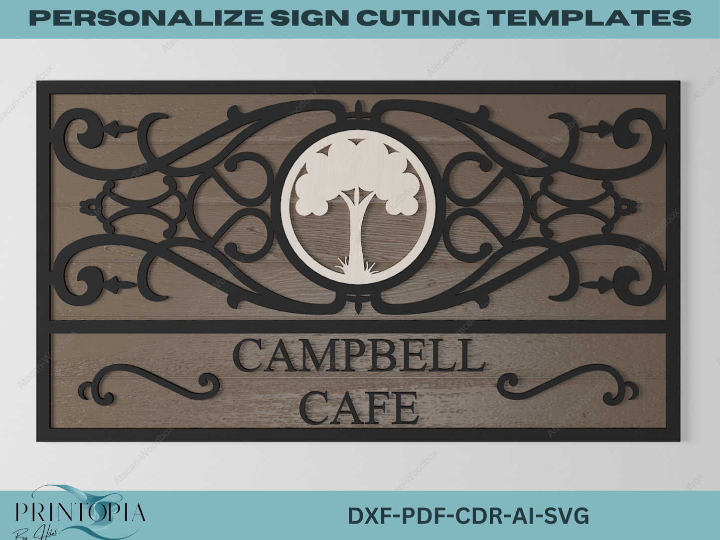 Customizable Sign Cutting Templates – Perfect for Cricut, Silhouette, Laser Cutters & More 128