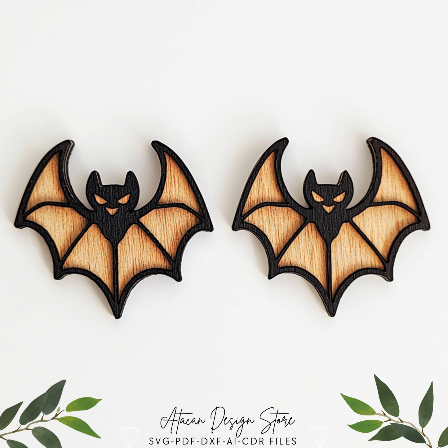 Halloween Earring Bundle: Spooky Skeletons, Ghosts, & Bats - Laser Cut Design Templates 706