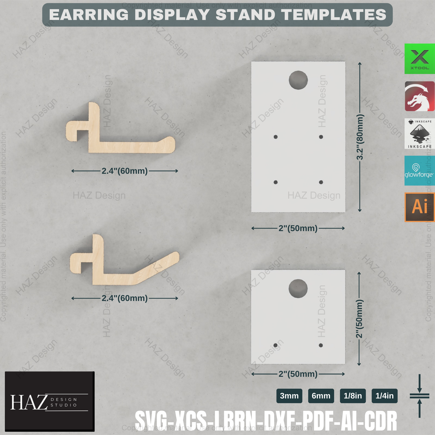 Earring Display Stand: Laser Cut Files for Jewelry Makers 411