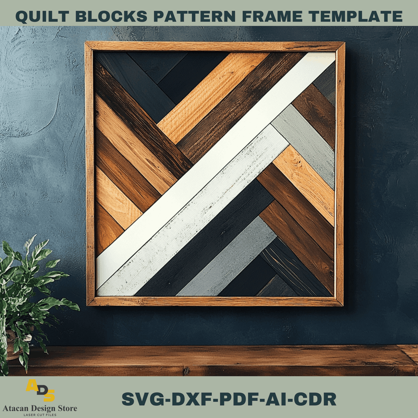 Wood Art Quilt Block Designs - Laser Cut Patterns for Unique Wall Decor Projects 758