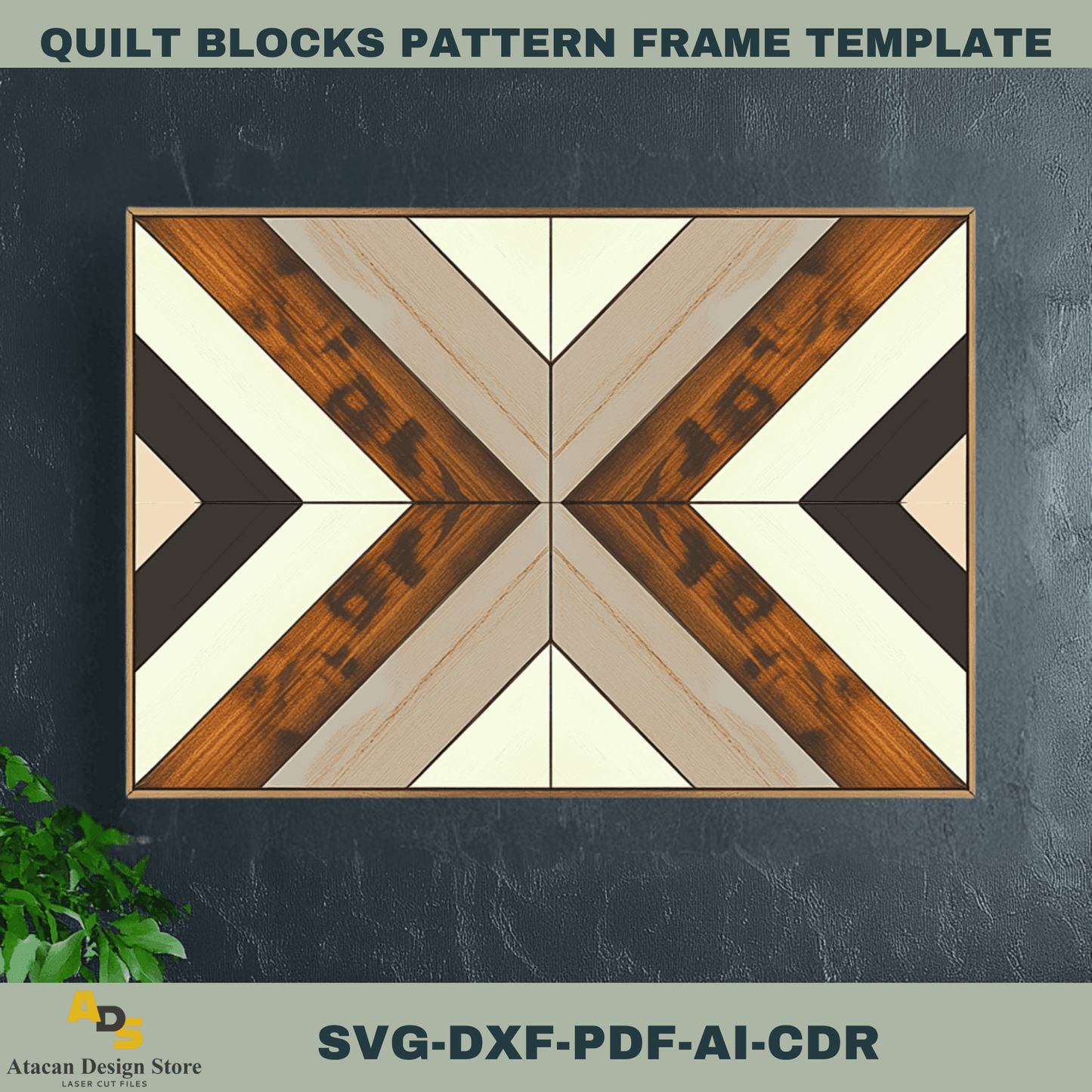 Wood Art Quilt Block Designs - Laser Cut Patterns for Unique Wall Decor Projects 758