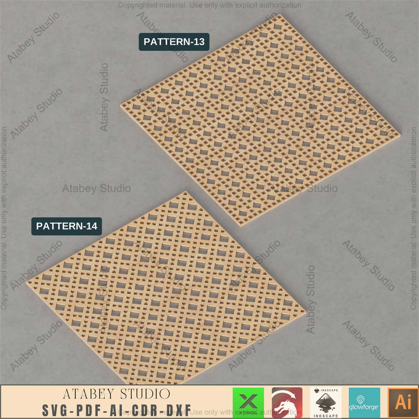 Boho Rattan Weaving Patterns Bundle • 18 Laser Cut Cane Designs for Furniture Upcycle • Glowforge Xtool Decor Files 615