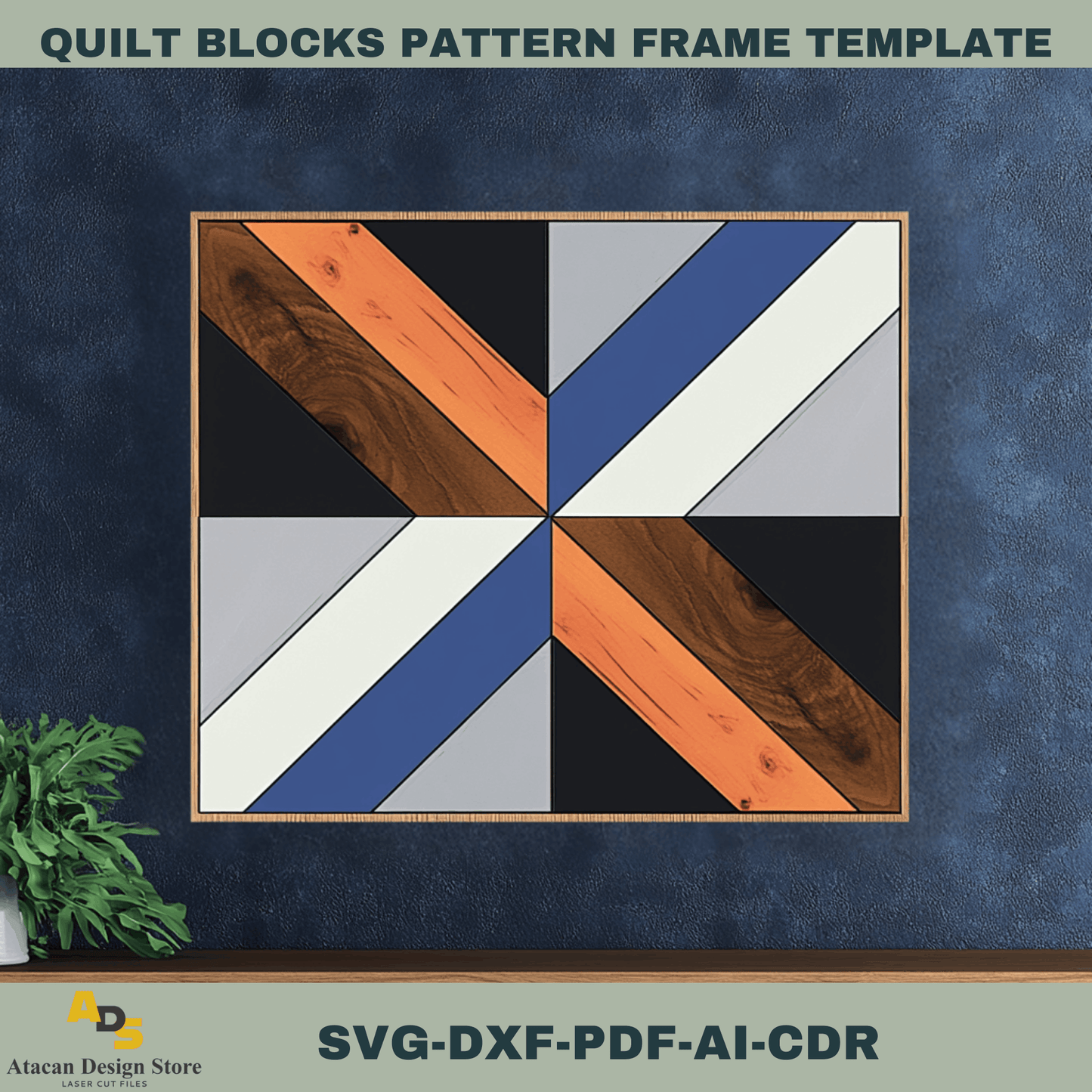 Wood Art Quilt Block Designs - Laser Cut Patterns for Unique Wall Decor Projects 758