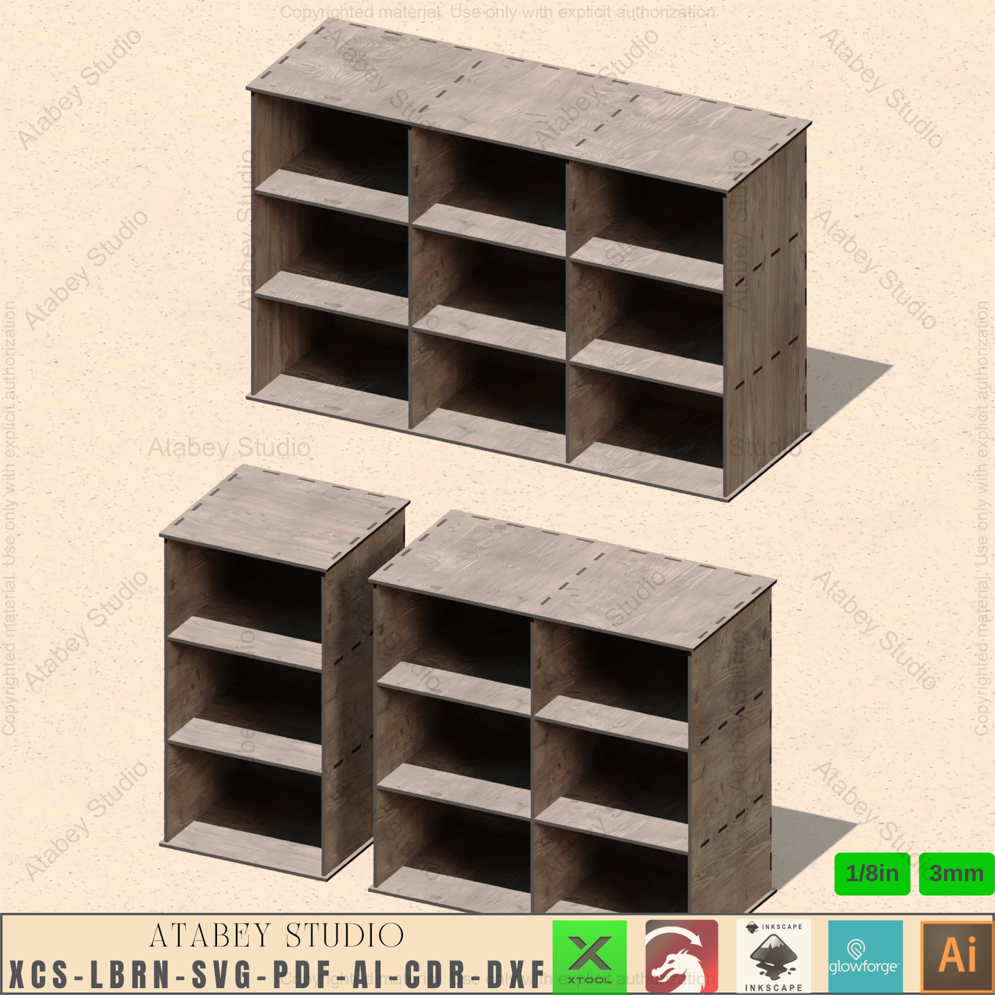 Laser Cut Drawer Box Template - Storage Boxes, Desktop Organizer SVG,Chest of Drawers - Laser Cut Storage Boxes, Desktop Organizer 930