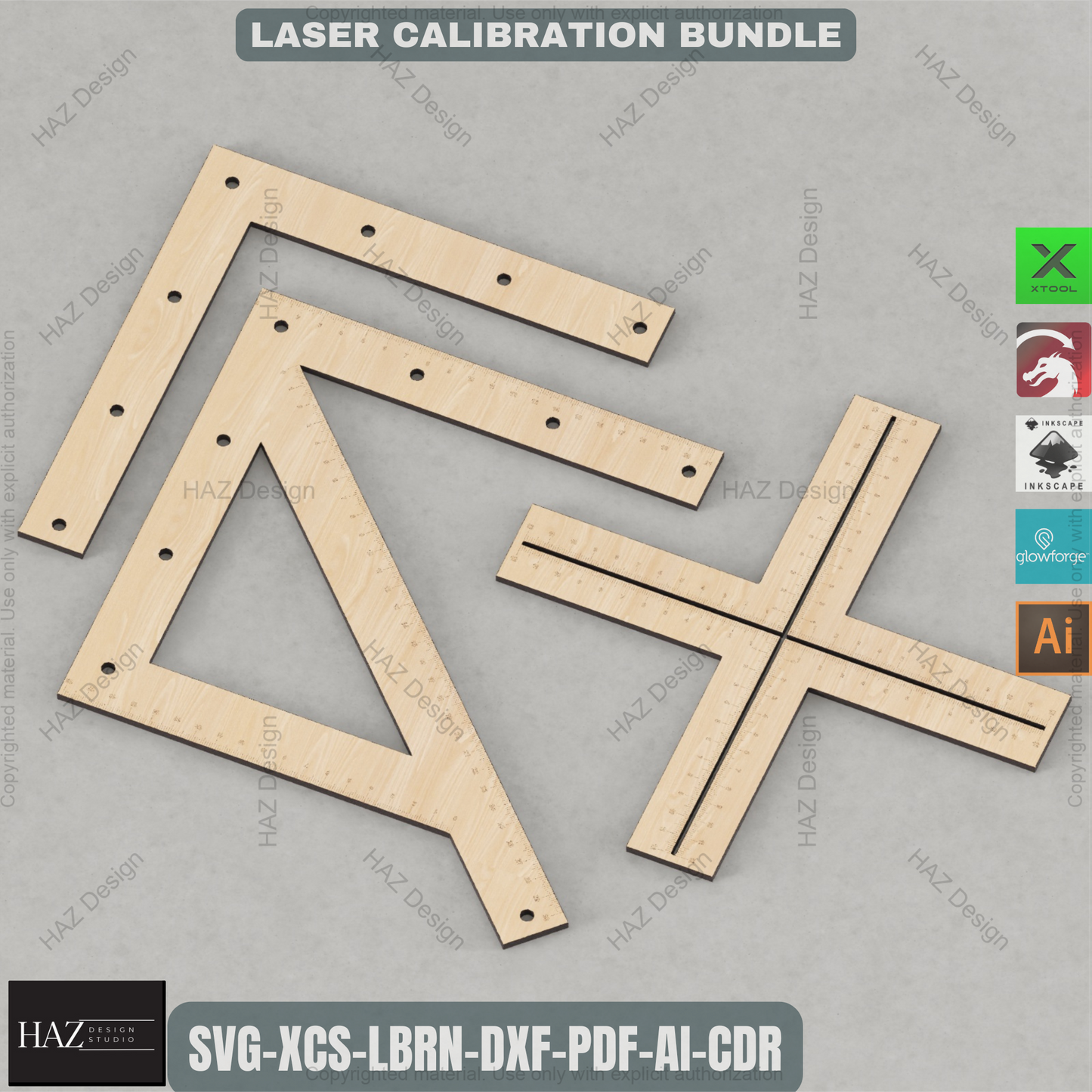 Ultimate Laser Calibration Bundle: Precision Test Tools for Cut & Engrave,Laser Calibration Toolkit: Kerf, Focus, Thickness & Ruler Test Files 445