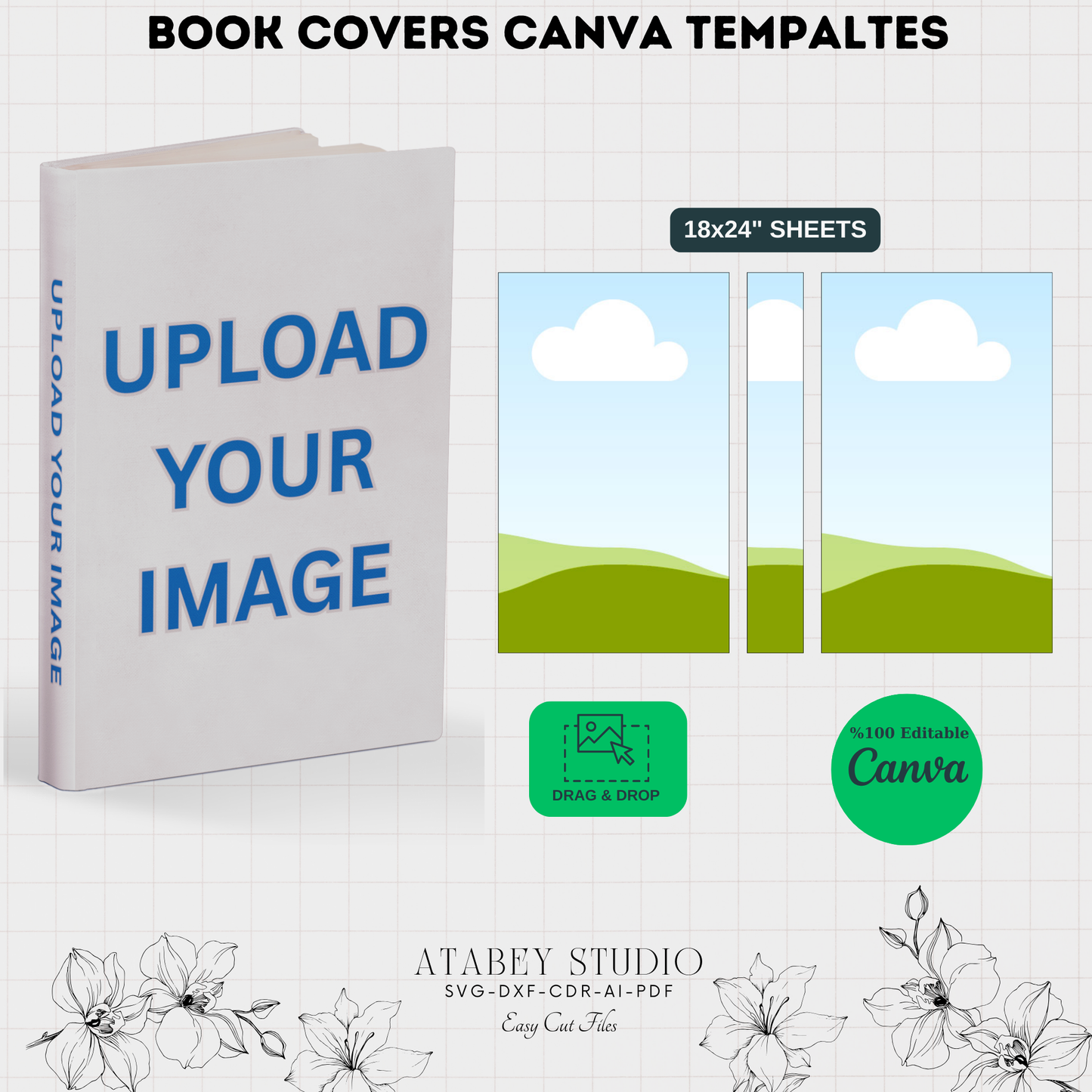 Genre-Specific Book Mockup, Canva Template for Writers, 3D SVG Cut File for Book Displays, Author Marketing Kit 949