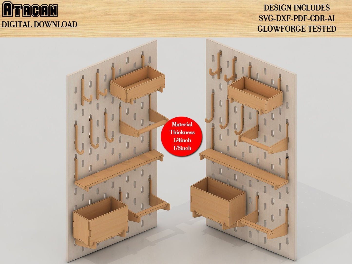 007 Home and Office Wall Organiser Pegboard and Accessories / Wall Garage DIY Storage Unit Cubes, Hooks, Boards Organisation 457