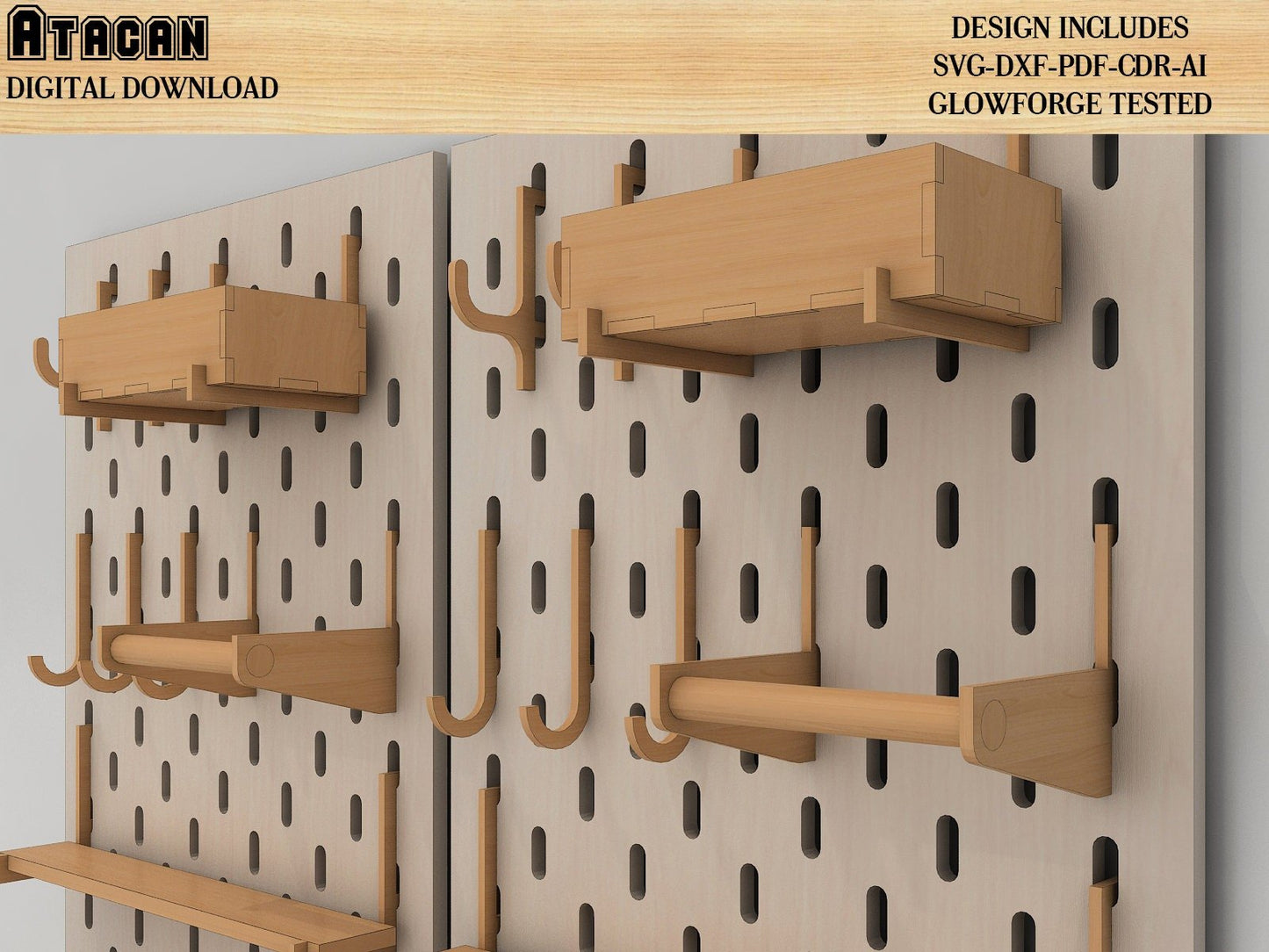 007 Home and Office Wall Organiser Pegboard and Accessories / Wall Garage DIY Storage Unit Cubes, Hooks, Boards Organisation 457