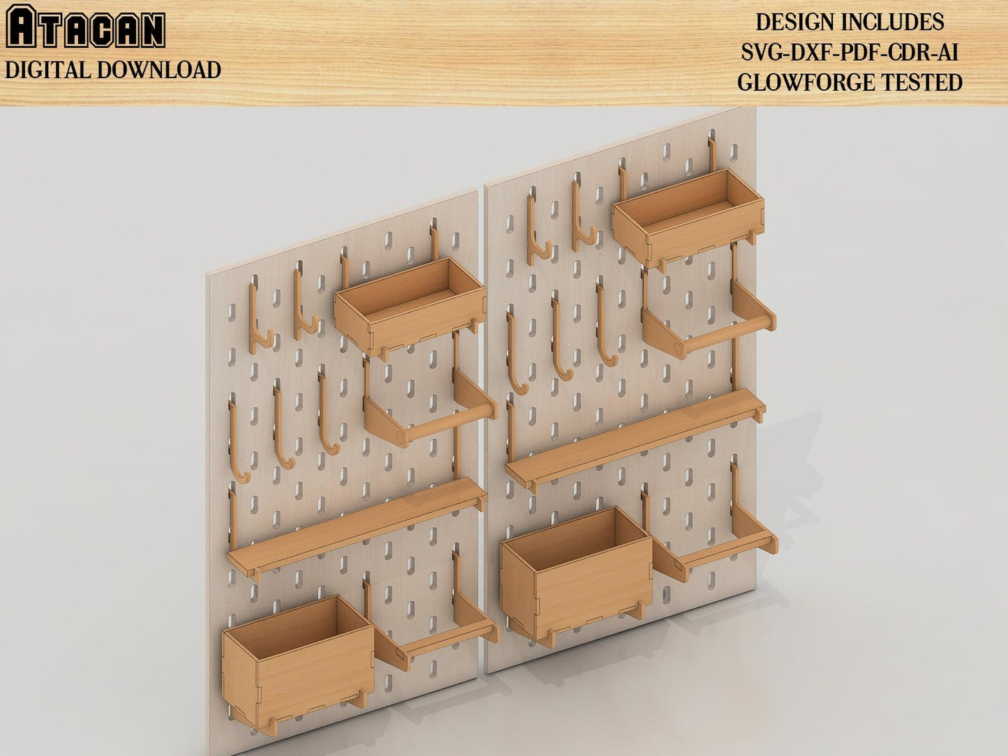 007 Home and Office Wall Organiser Pegboard and Accessories / Wall Garage DIY Storage Unit Cubes, Hooks, Boards Organisation 457
