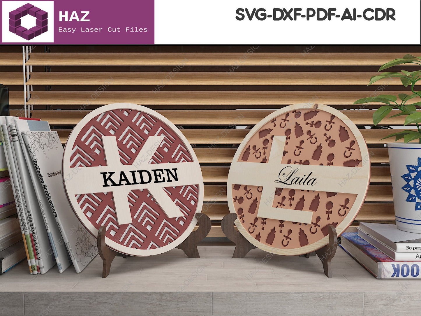 01 Alphabet Monogram Pattern Bundle / 36 Backer Pattern Designs Included / Customizable Letter Designs SVG Ai DXF CDR 080