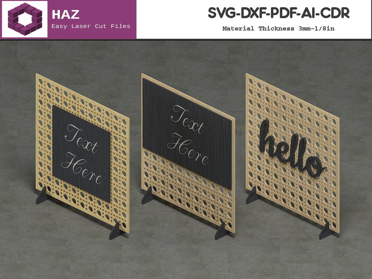 016 Rattan Decor / Boho Design / Basket Weaving Score / Farmhouse Vector SVG DXF CDR Ai files 016