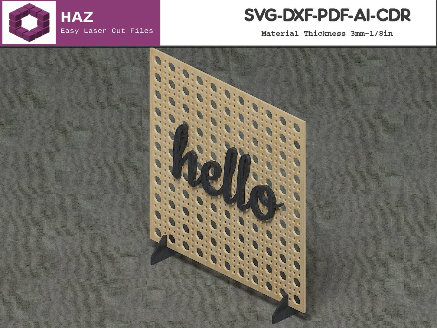 016 Rattan Decor / Boho Design / Basket Weaving Score / Farmhouse Vector SVG DXF CDR Ai files 016