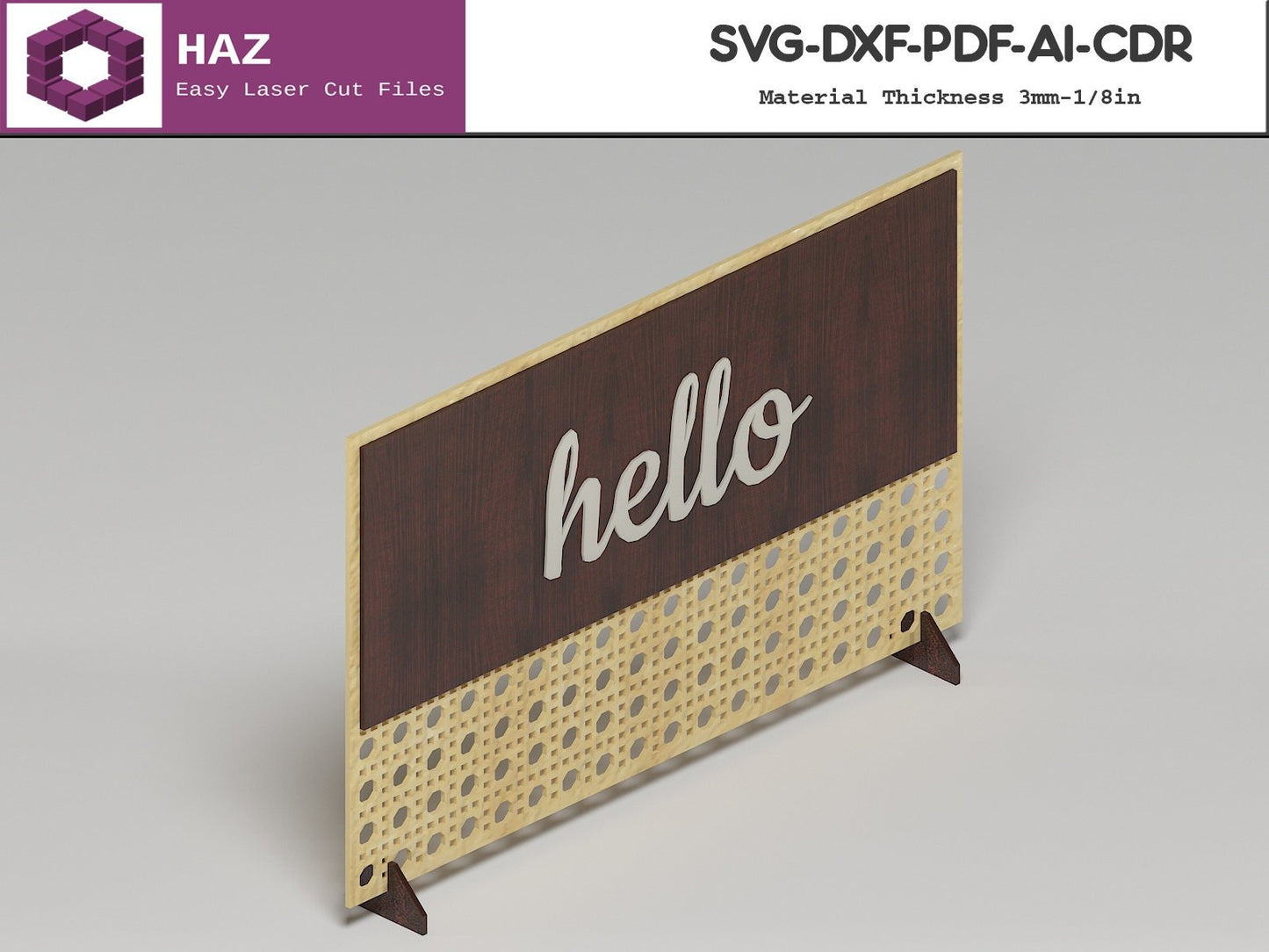 017 Rattan Table Decor / Wood Boho Design / Basket Weaving Score / Farmhouse Vector SVG DXF CDR Ai files 017
