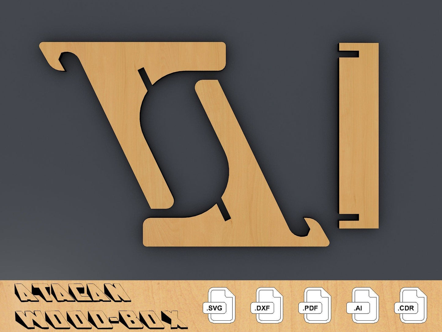 1/4 inch Easel Plate Stand Laser cut file - picture frame stand - Photo Holder Display, Plate Display Stand, Laser cut Easel 031