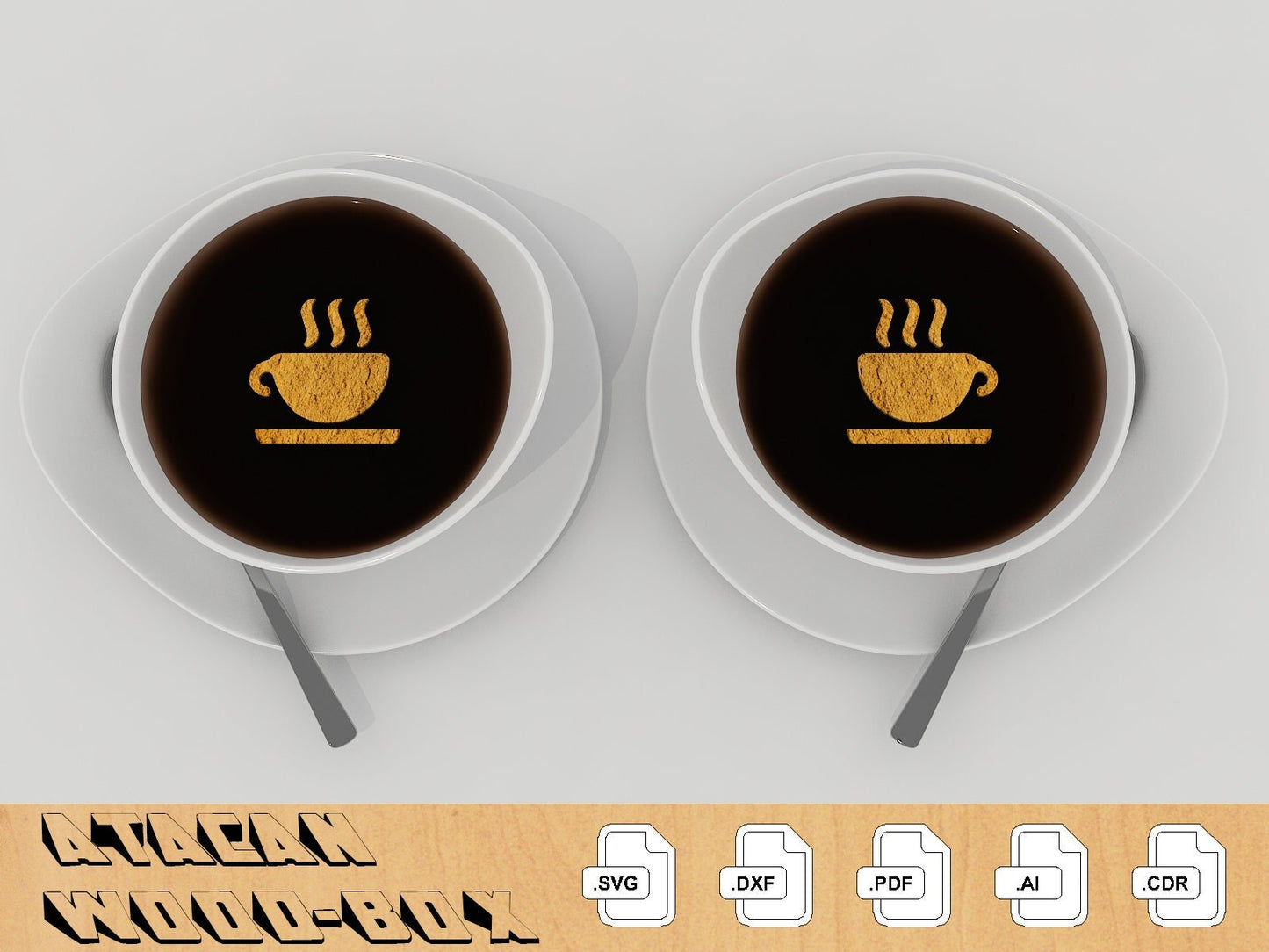 24 Pcs Cooking Stencils / Coffee Barista Stencils / Glowforge Laser cut files / Cake decorating templates 253
