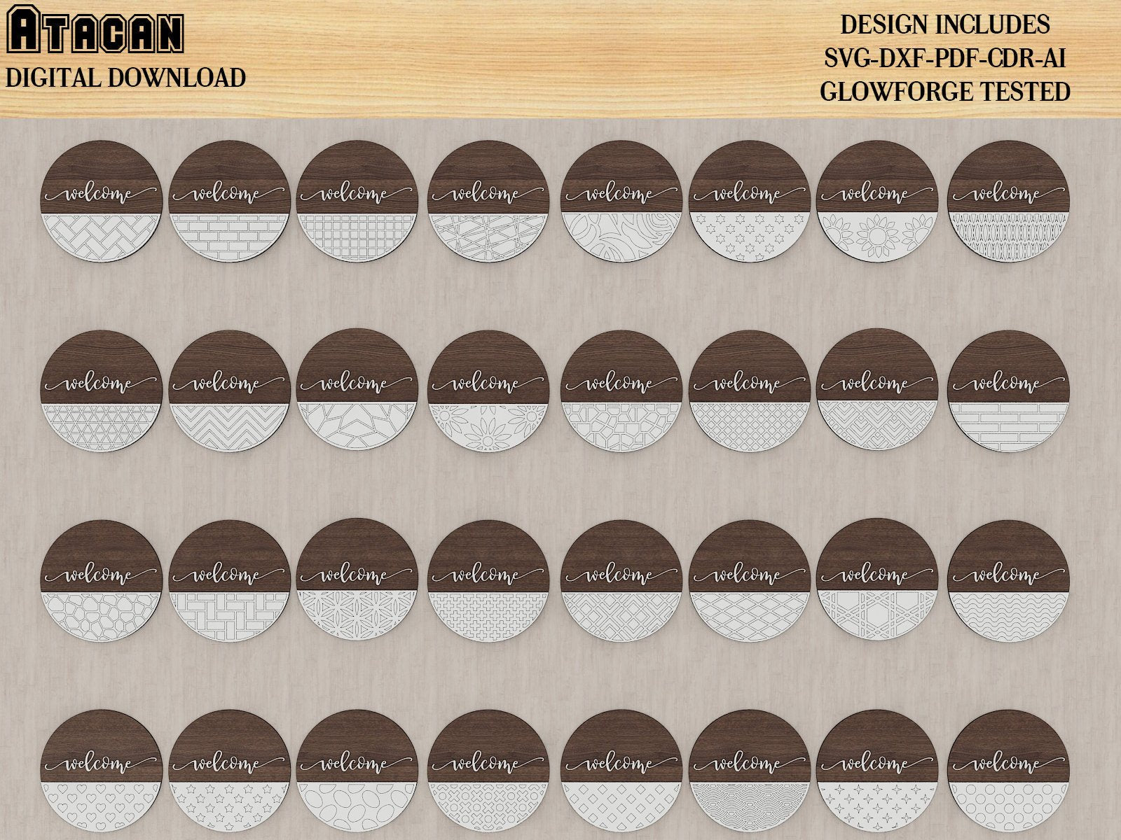 32 Door Hanger Bundle SVG Files - Door Hanger Laser cut Files - Patter ...