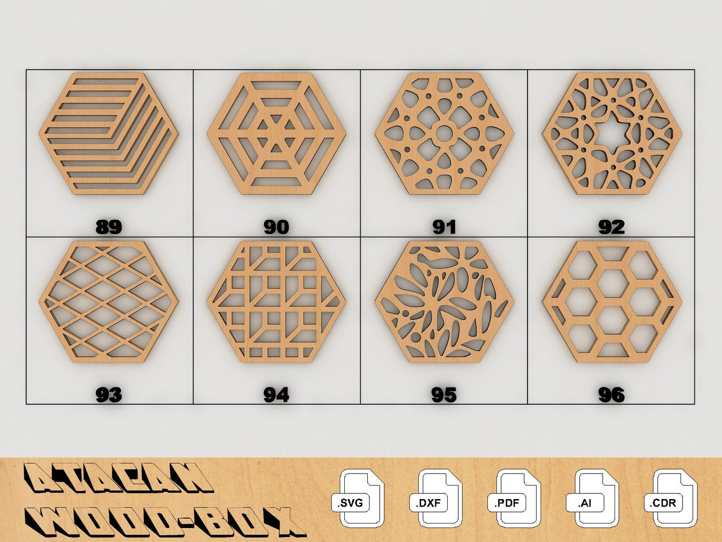 40 Coaster Svg Bundle, Wall Decor laser cutting file, Laser Cut Vector Files, Coaster Templates 160