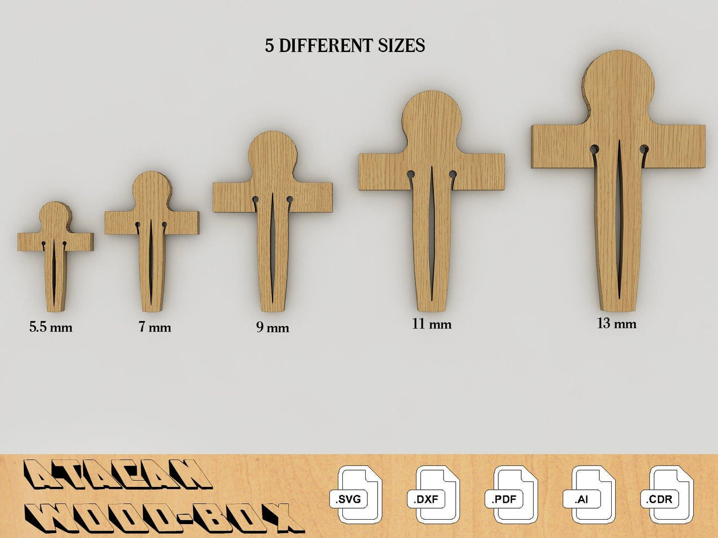 5 Different sizes SVG Pins for Glowforge - Digital File Crumb Tray Pins - Honeycomb Tray Pins SVG 062