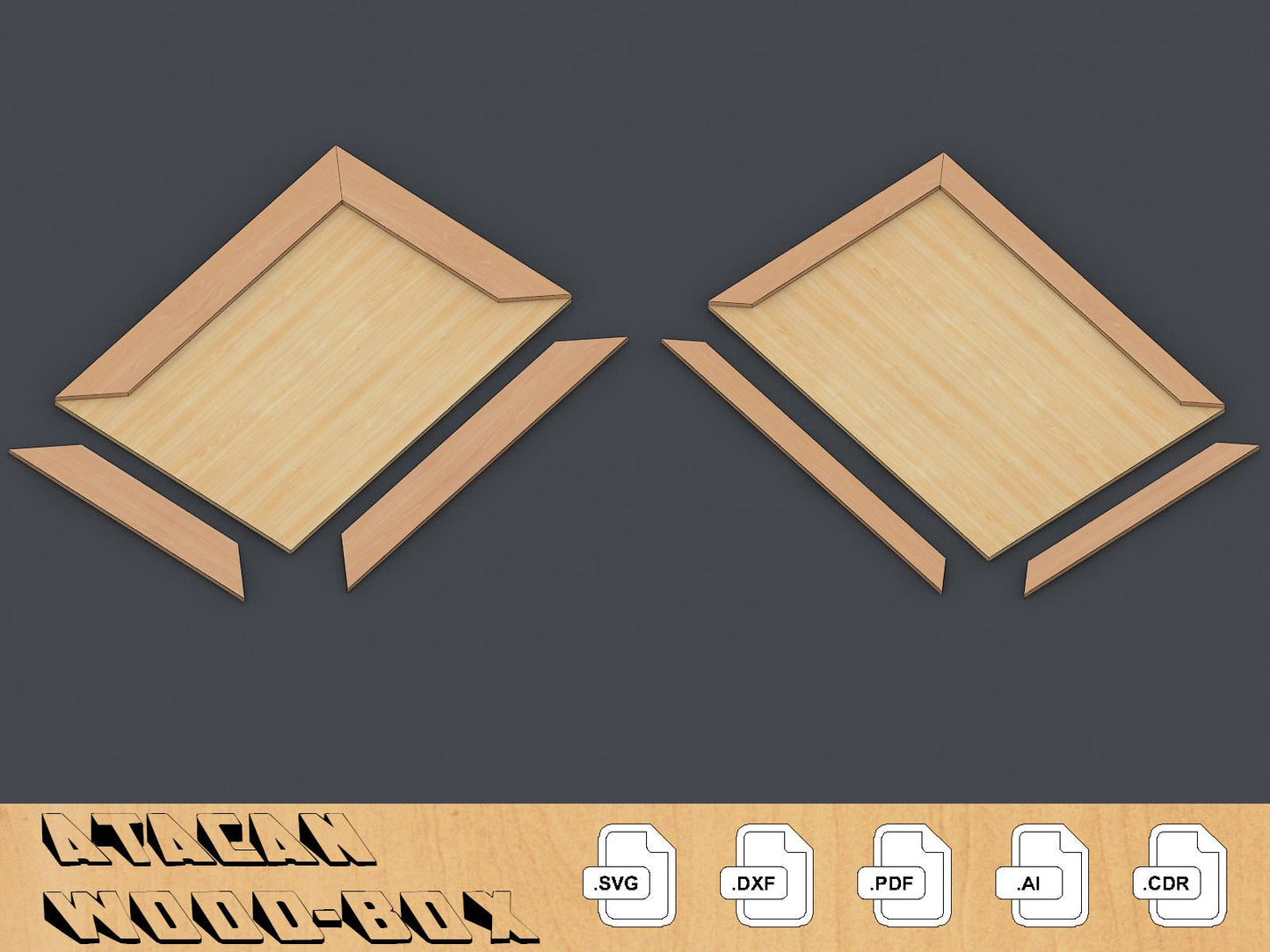A Sizes Laser cut SVG files , Frame Glowforge laser cut SVG file, A3-A4-A5-A6-A7 sizes 037