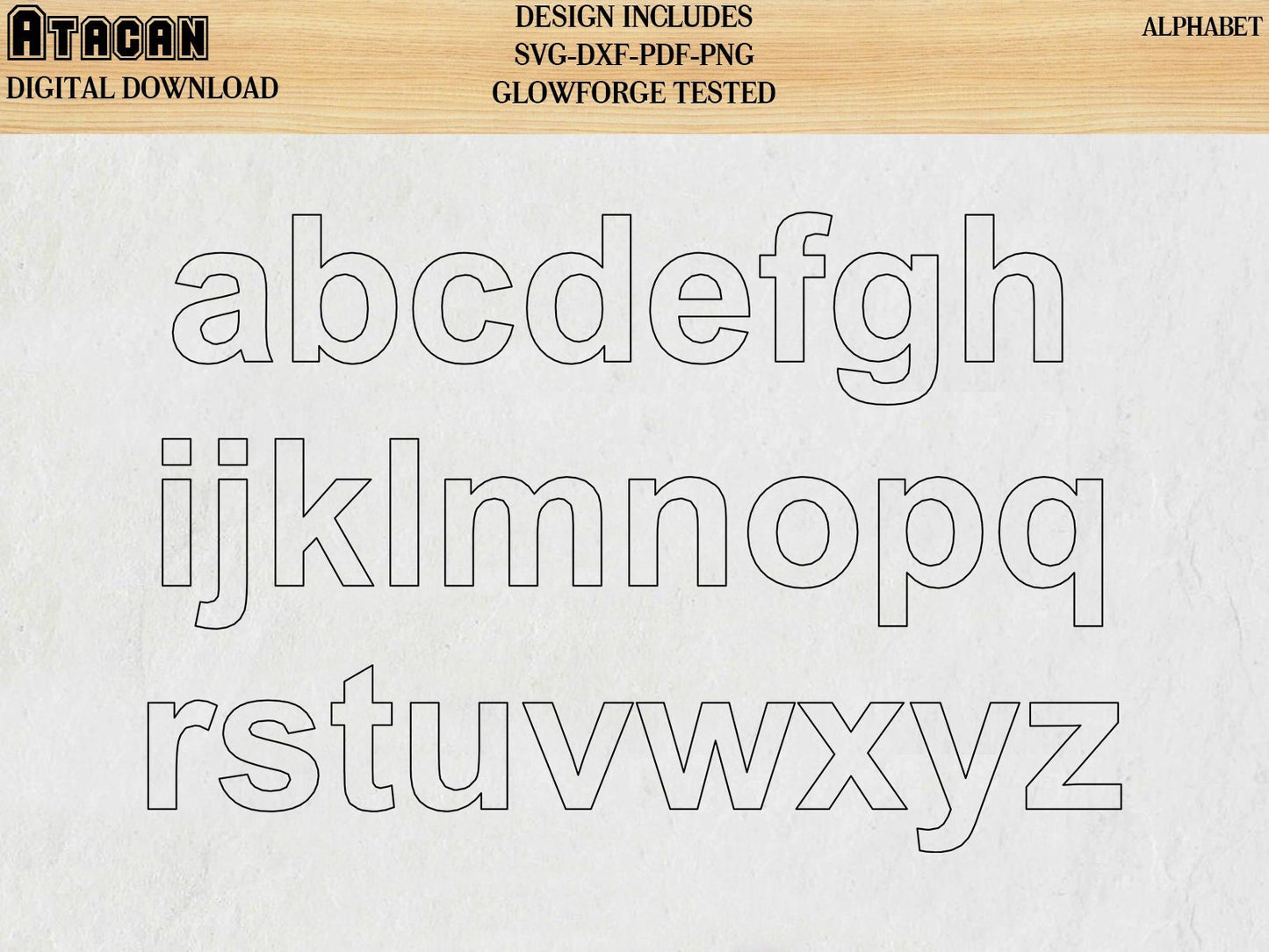 Alphabet Arial Uppercase and Lowercase Letters SVG Laser Cut files for glowforge Perfect for signs and craft use 134