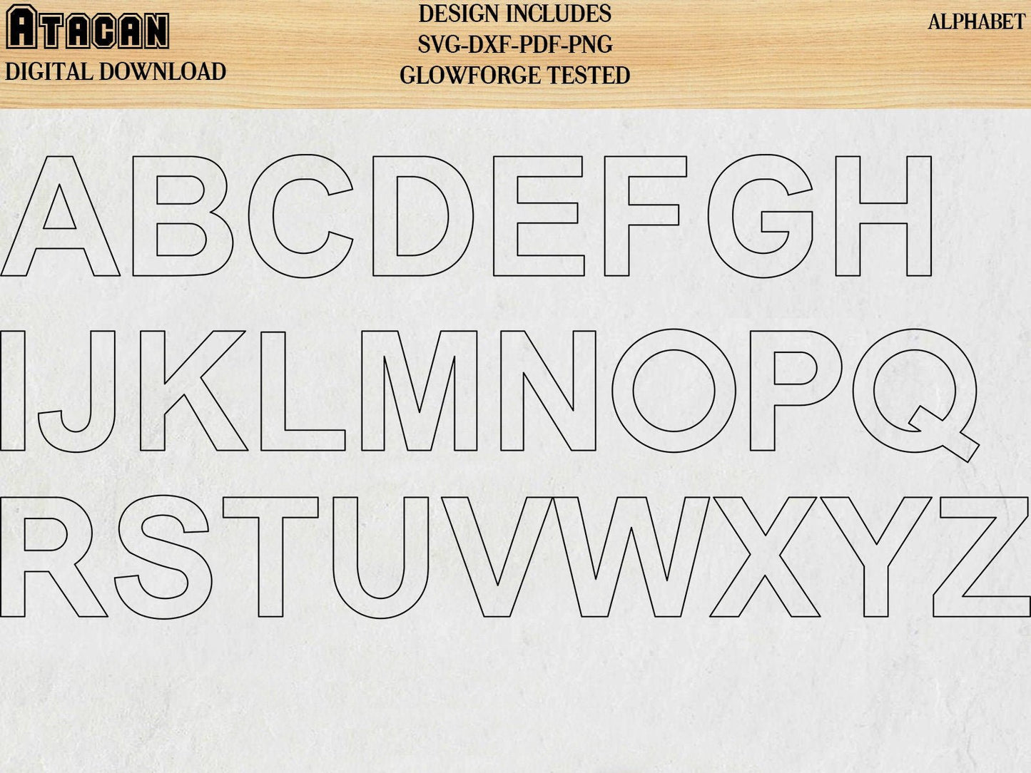 Alphabet Arial Uppercase and Lowercase Letters SVG Laser Cut files for glowforge Perfect for signs and craft use 134