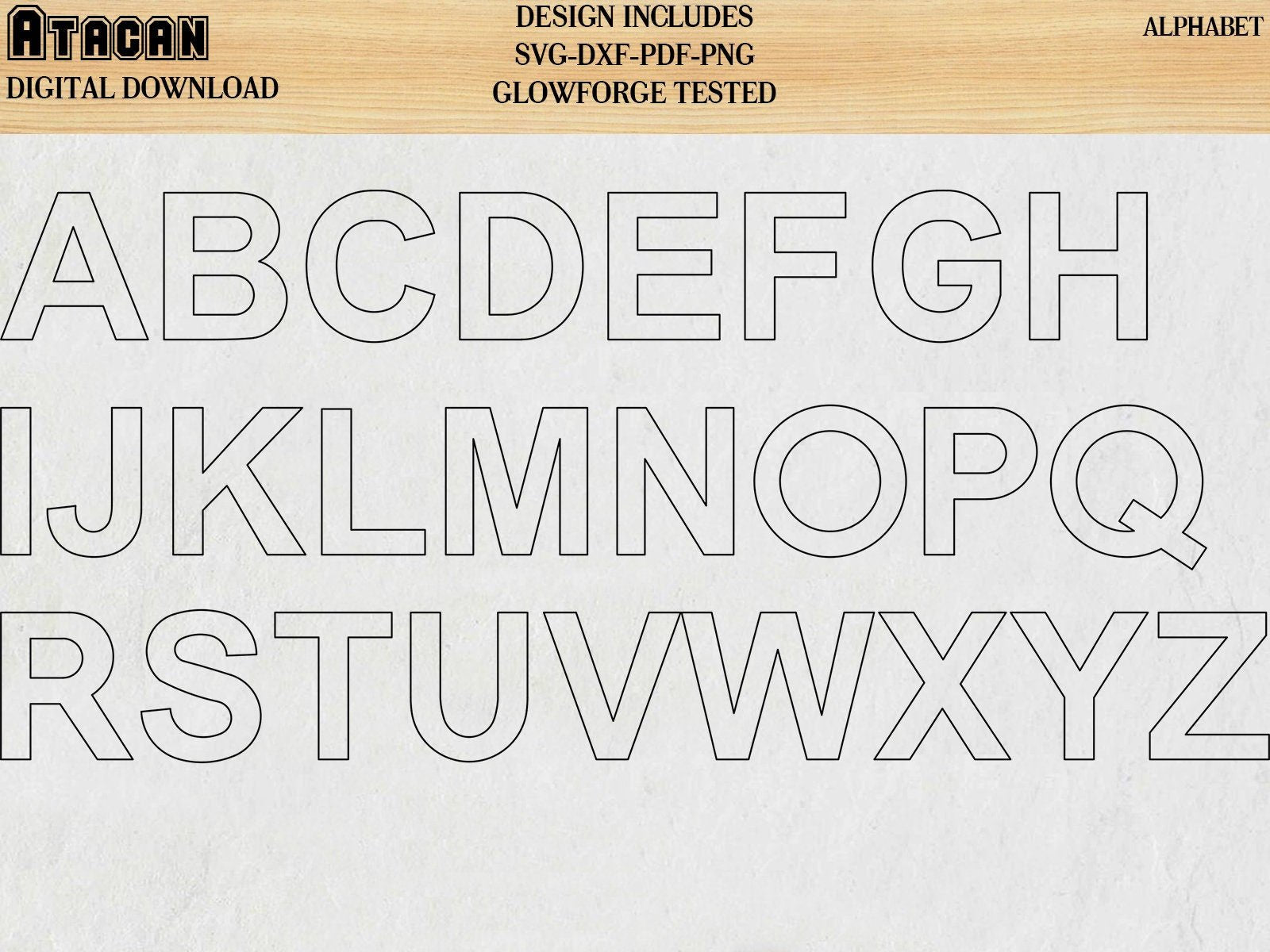 Alphabet Arial Uppercase and Lowercase Letters SVG Laser Cut files for glowforge Perfect for signs and craft use 134